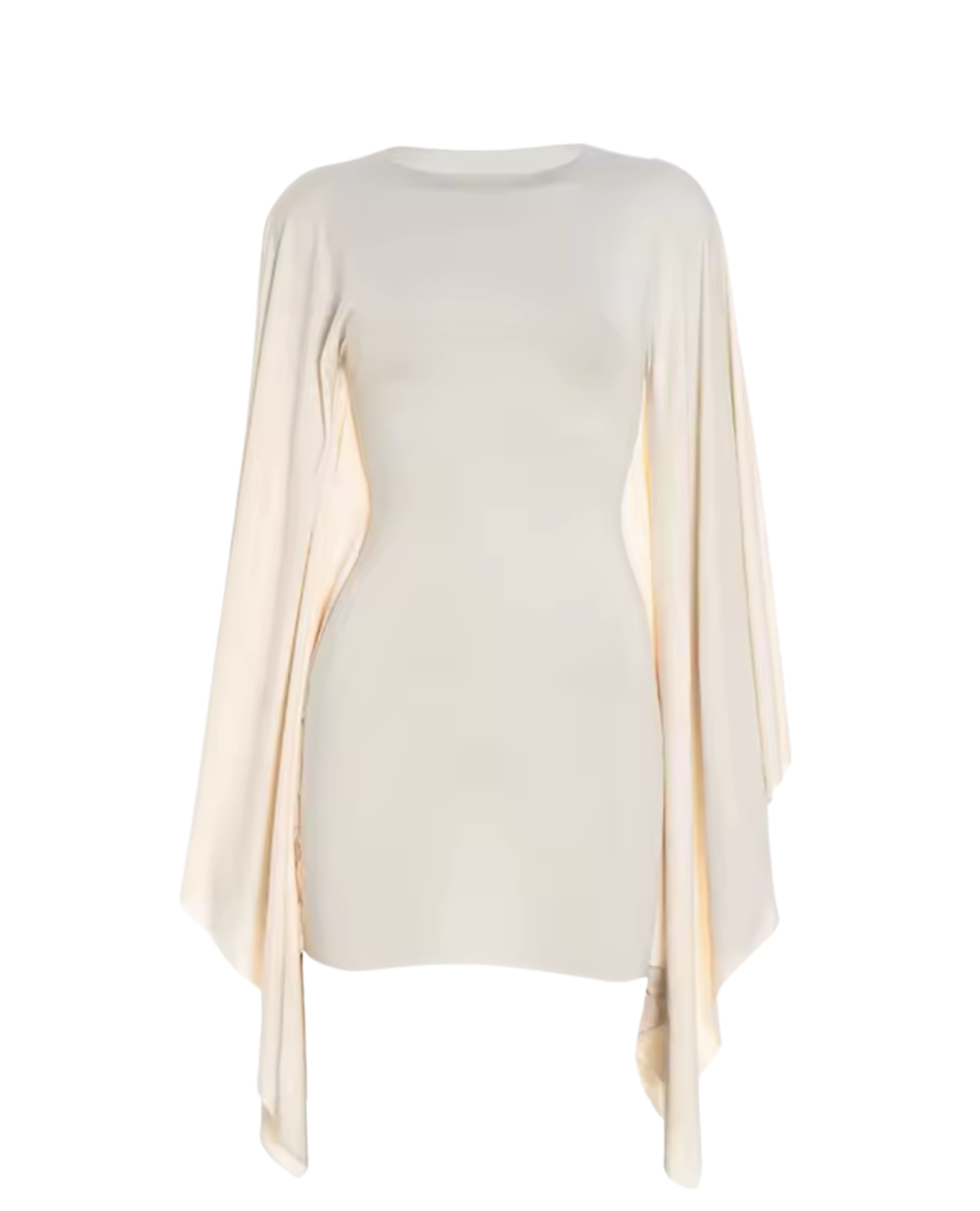 Angel armour Draped Sleeve Mini Dress – Ivory