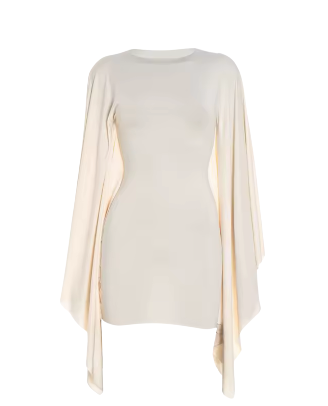 Angel armour Draped Sleeve Mini Dress – Ivory