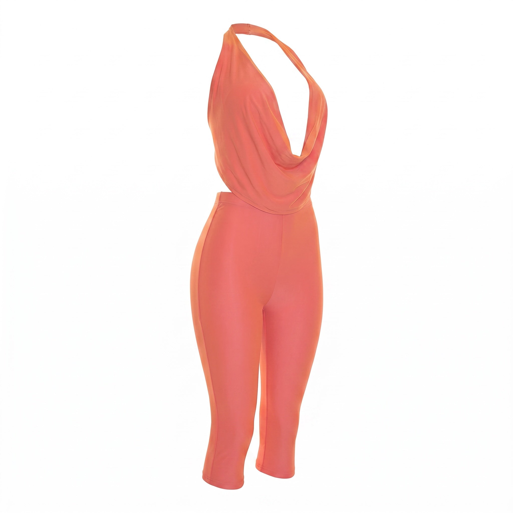 Solea Halter capri co-ord set – Coral