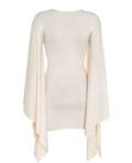 Angel armour Draped Sleeve Mini Dress – Ivory