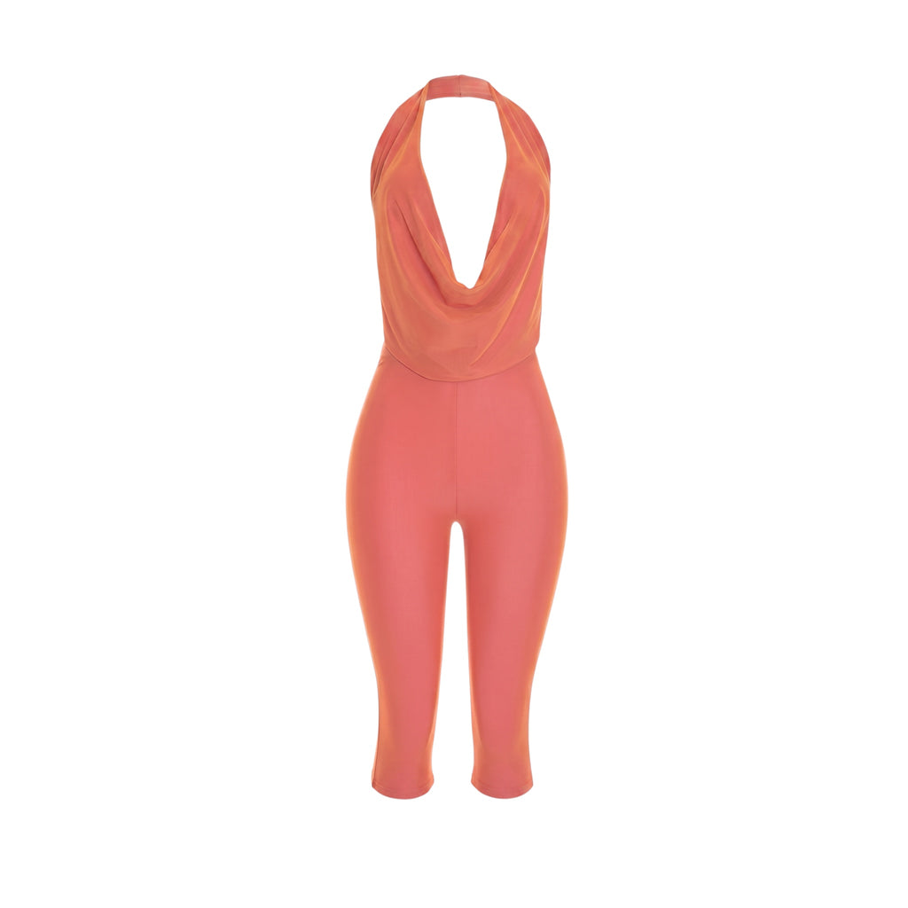 Solea Halter capri co-ord set – Coral