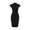 Courted Appliqué Midi Dress – Black