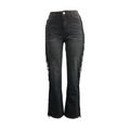 Outlaw Fringe Flare Jeans – Washed Black
