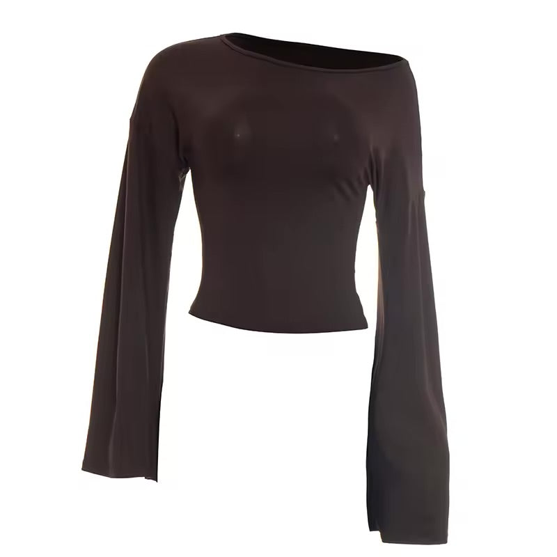 Mosea Asymmetric Capri Co-Ord Set – Brown