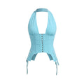 Galea structured Corset Top – Sky Blue