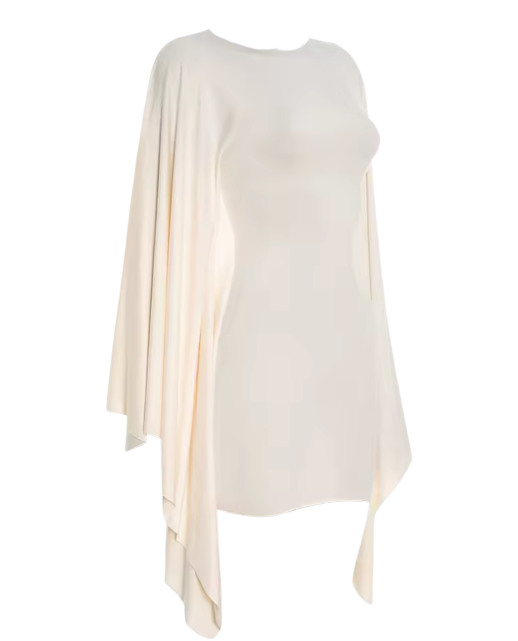 Angel armour Draped Sleeve Mini Dress – Ivory