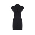 Allured High Neck Mini Dress – Black