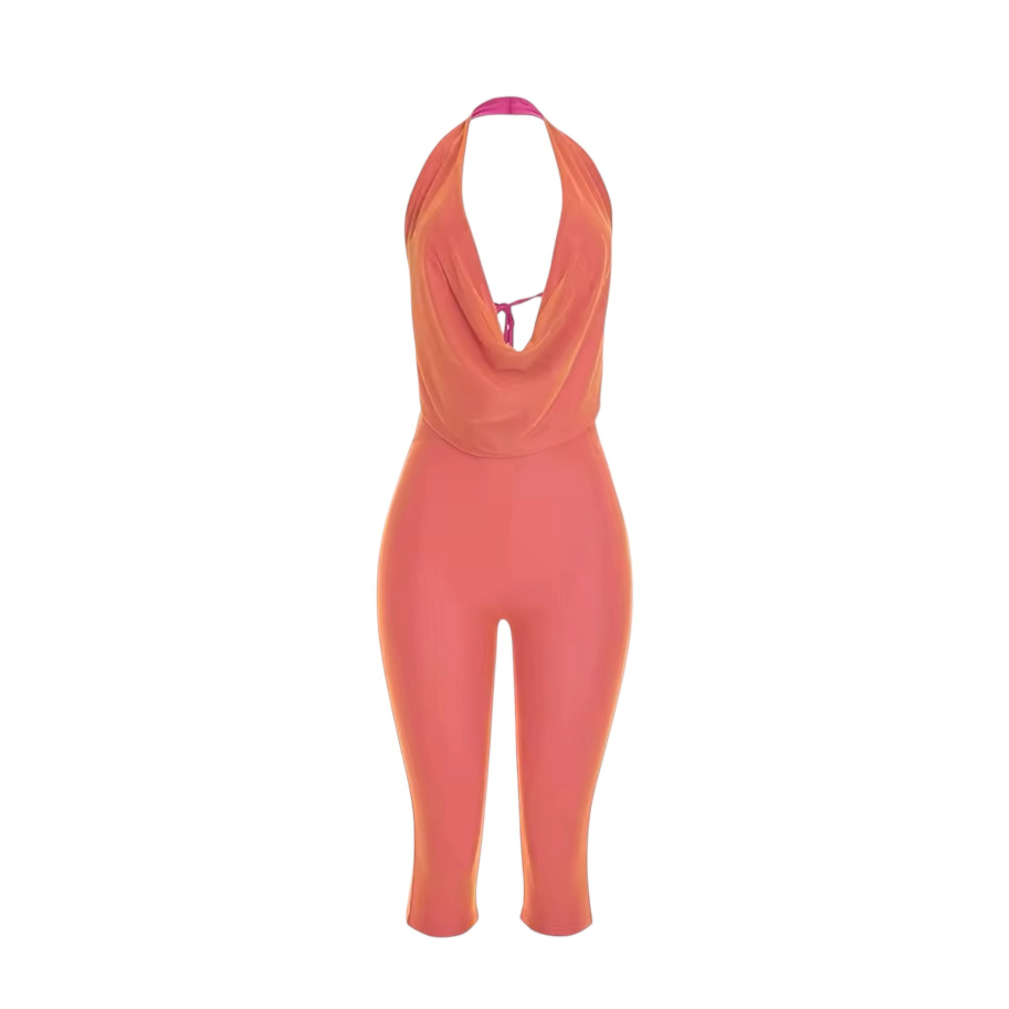 Solea Halter capri co-ord set – Coral