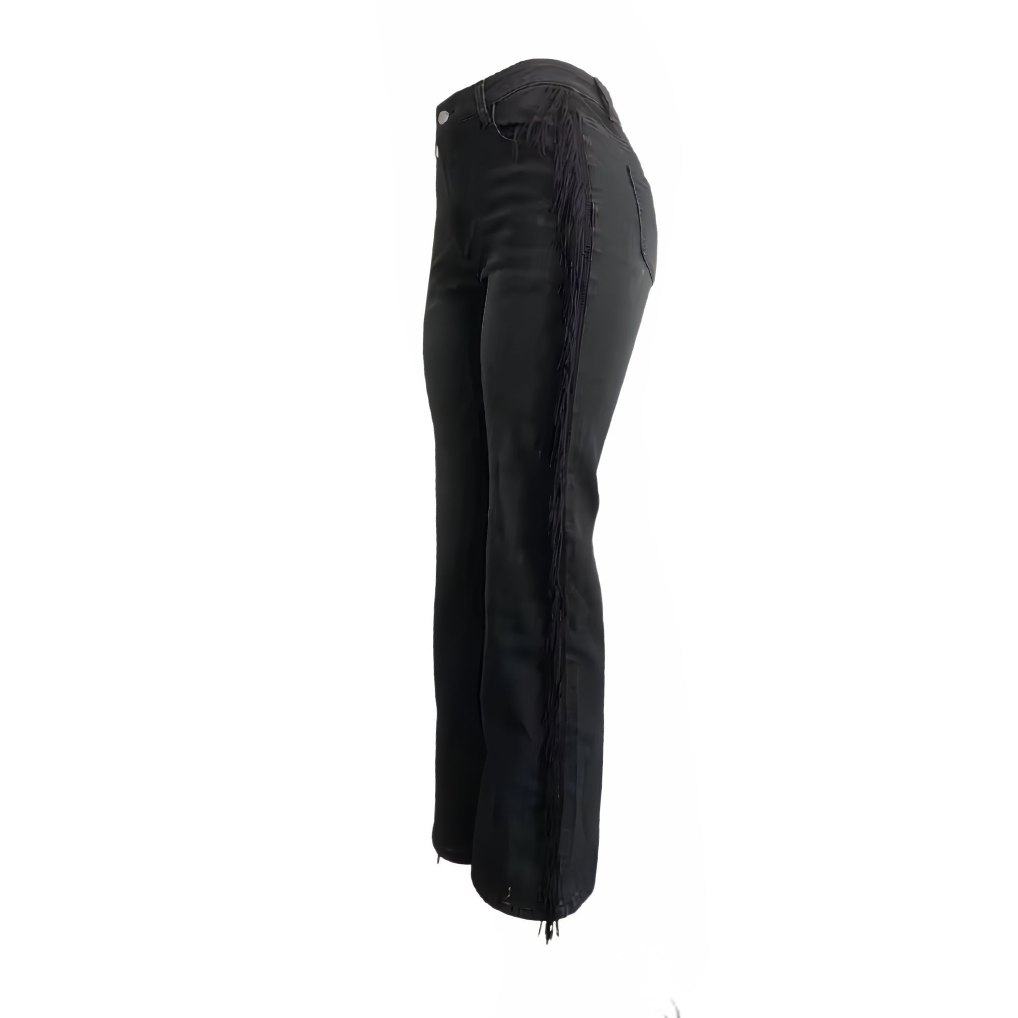 Outlaw Fringe Flare Jeans – Washed Black