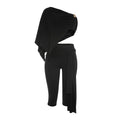 Oryx One Shoulder Capri Co-ord Set – Black